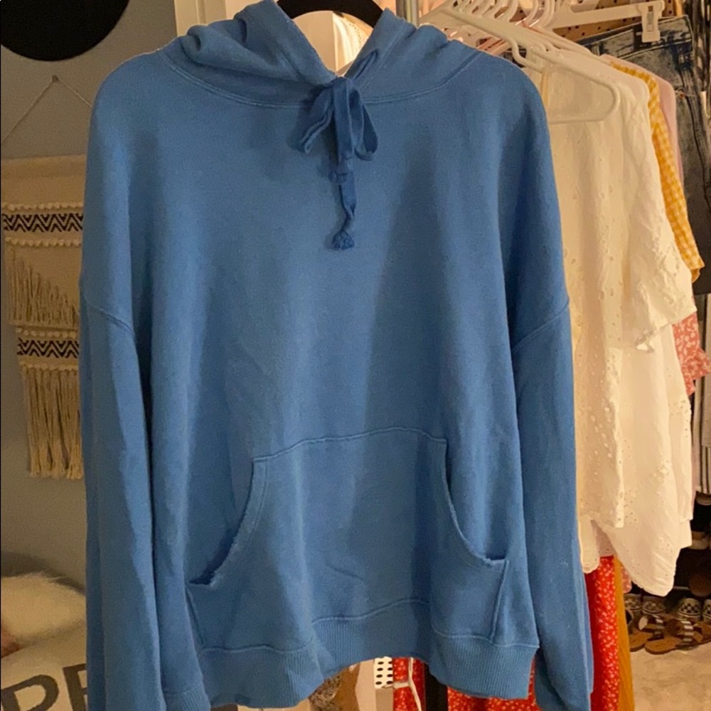 Oversized blue hoodie